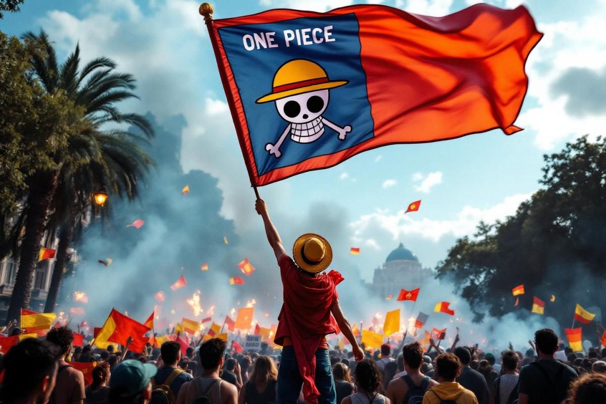 Bizarre : pourquoi ce drapeau de manga apparaît dans les manifestations au Mexique ?
