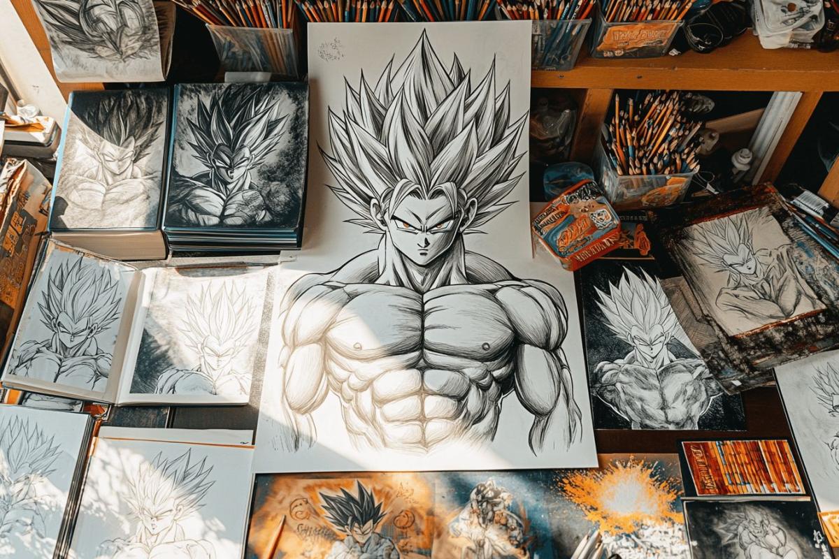 Choc : les croquis secrets des Saiyans révélés... Toriyama avait tout prévu pour Dragon Ball !