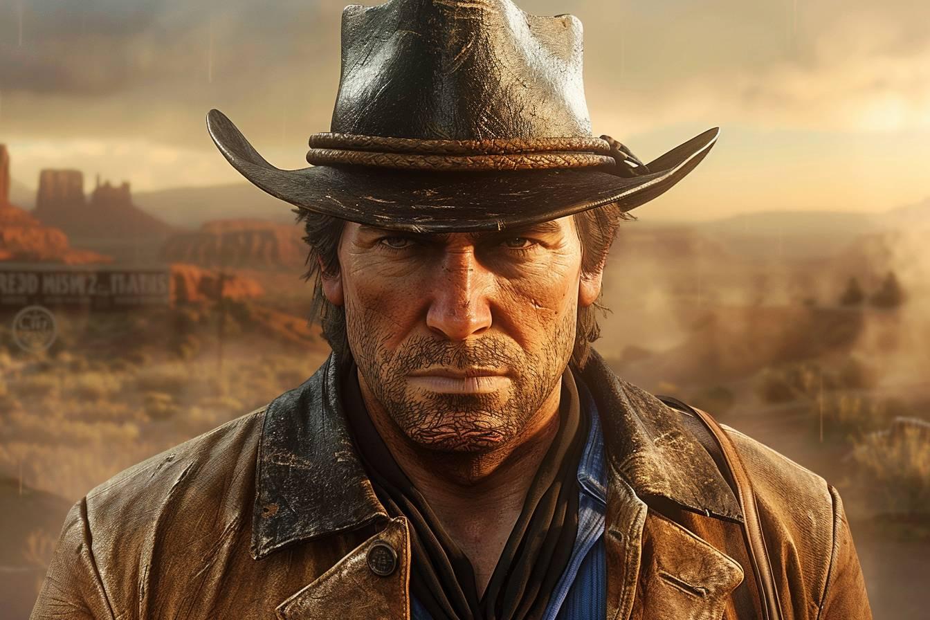 Gros plan sur le visage d'un homme au chapeau de cowboy, avec un regard d&eacute;termin&eacute; et dur.