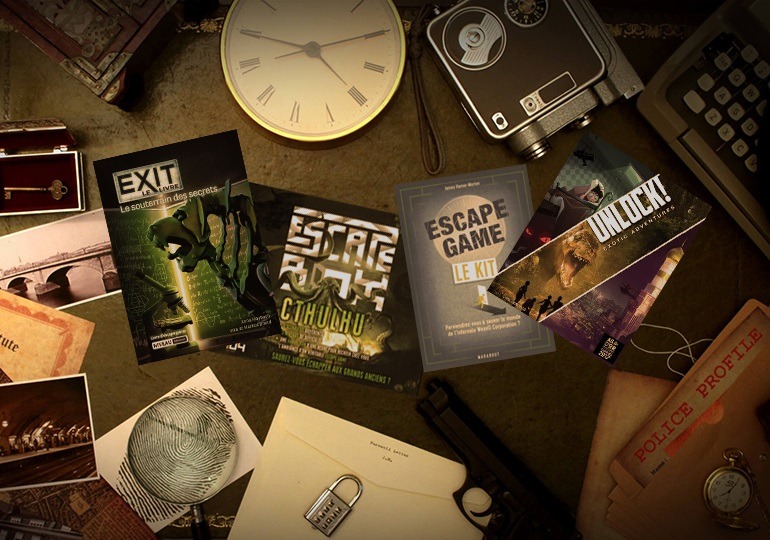 boites de différents escape game