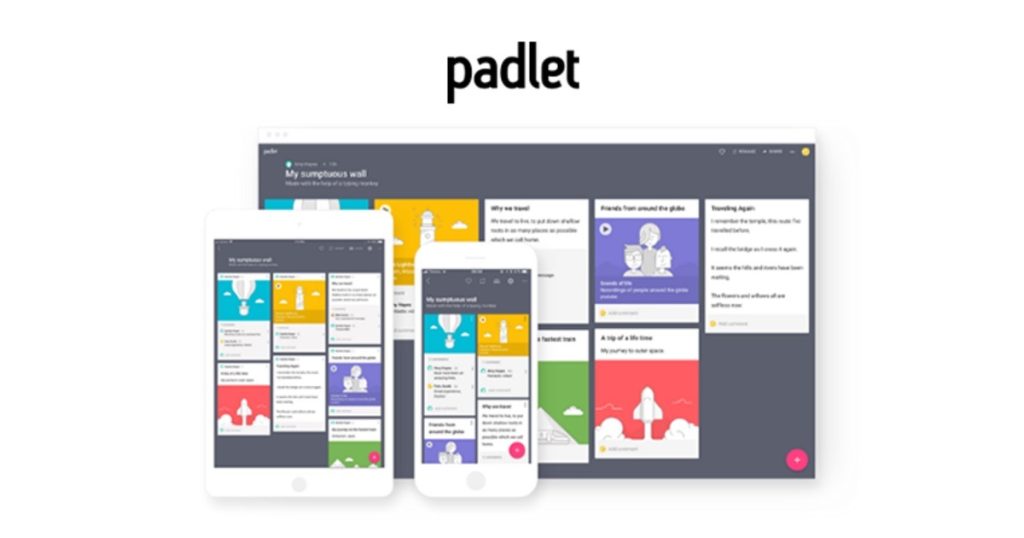 les différentes plateformes de Padlet