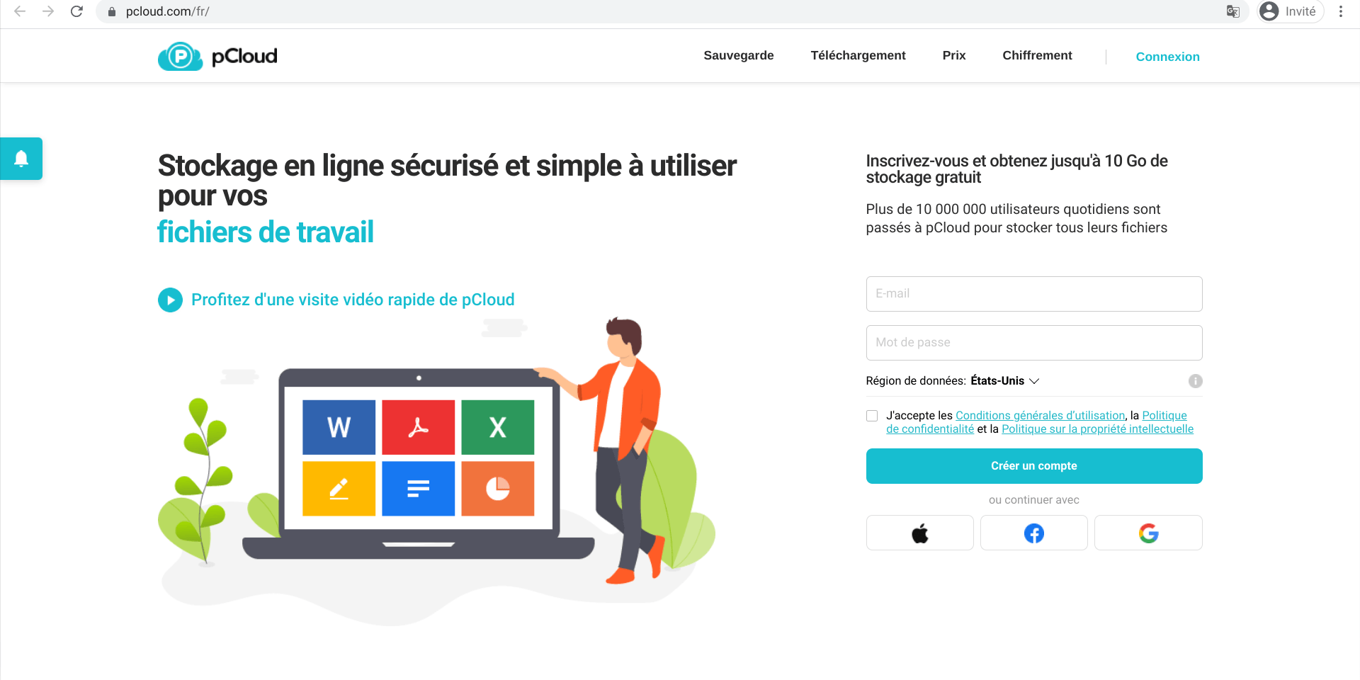 Comment fonctionne le coffre fort en ligne de pCloud ?