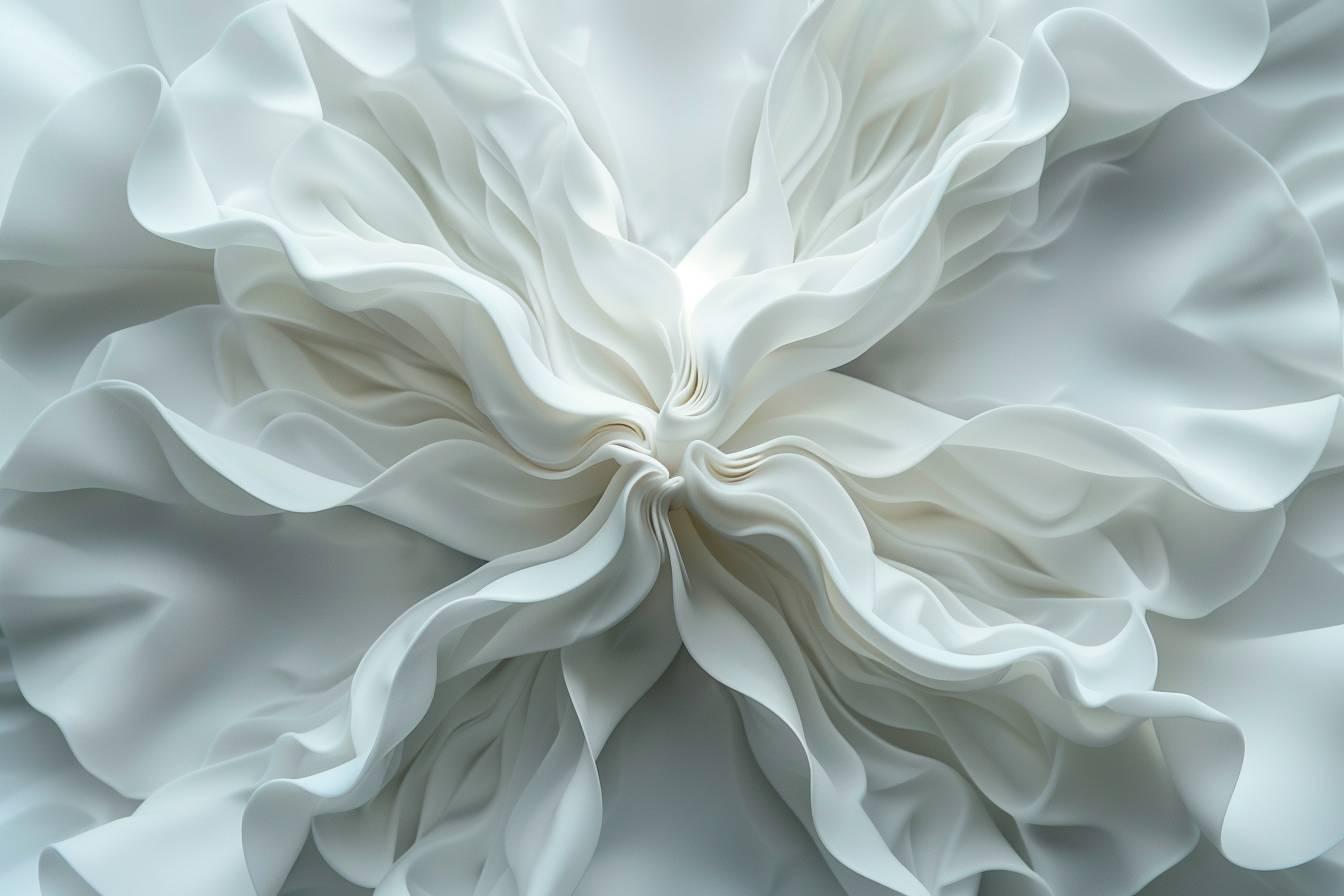 Gros plan sur les pétales ondulés et délicats d'une fleur de dahlia blanche