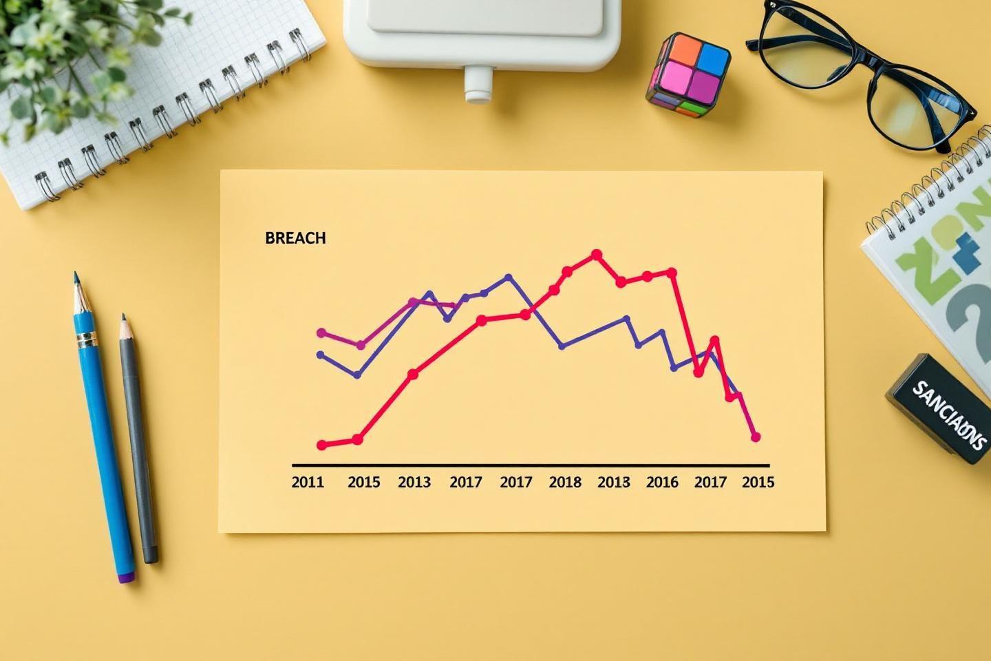 Graphique montrant l'évolution des violations entre 2011 et 2015