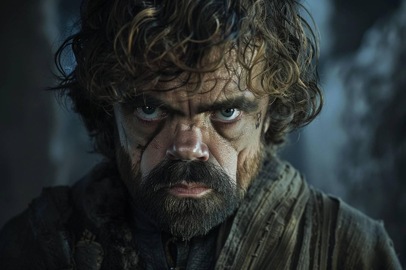 Gros plan sur le visage d'un homme aux cheveux et barbe broussailleux, au regard intense et sombre.