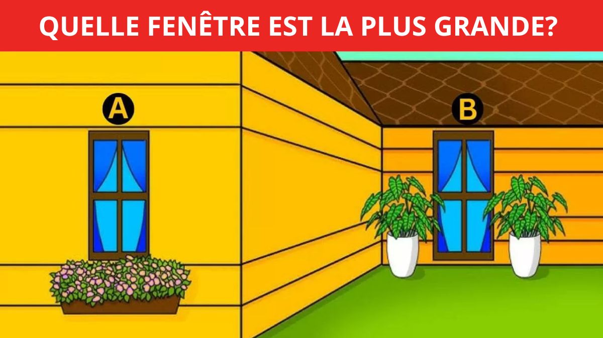 Illusion d'optique : repérez quelle fenêtre est plus grande ? Seuls les génies réussissent ce test de QI en 5 secondes