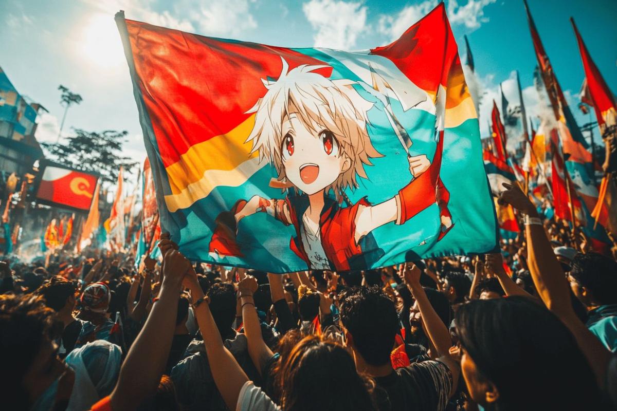 Des Indonésiens hissent un drapeau pirate d'anime en protestation lors de l'indépendance