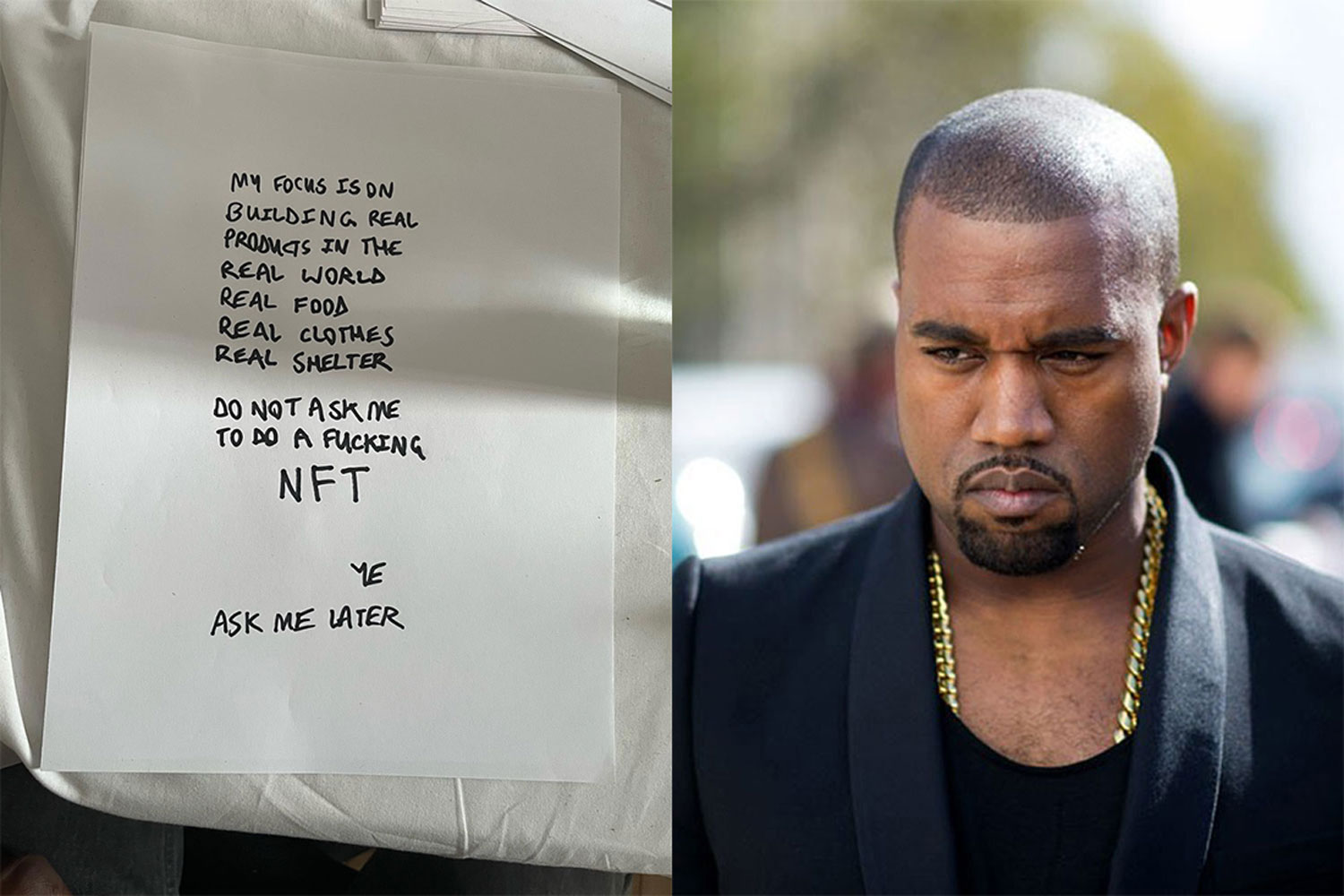 Kanye West voit l'opportunité des NFT et du métaverse et y dépose des marques