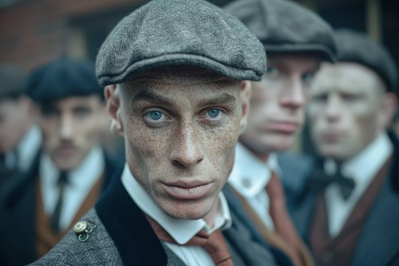Image de trois hommes au regard s&eacute;rieux, portant des casquettes grises