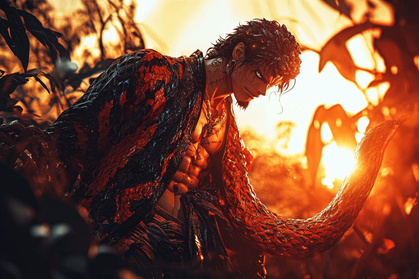 Luffy gear 4 snakeman : figurine à imprimer en 3D du personnage en forme de serpent