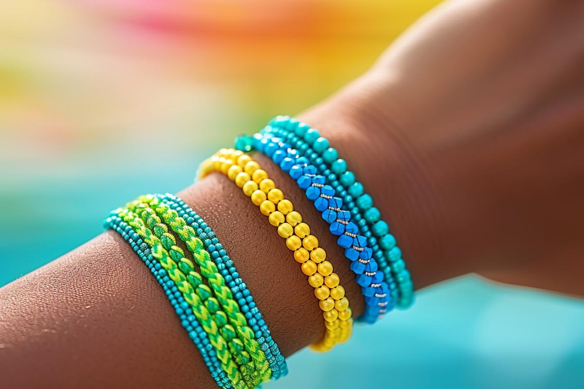 Nouveauté : bracelets en approche aux couleurs bleu, vert et jaune.