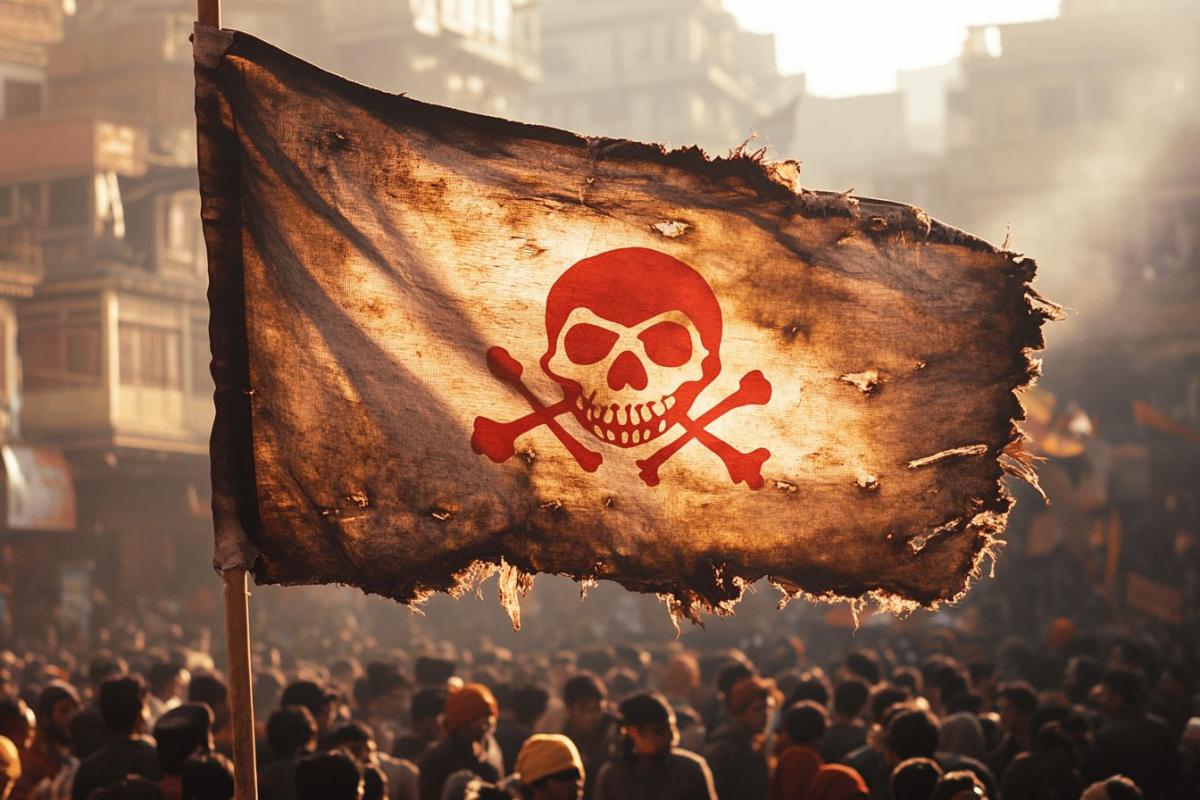 One Piece : drapeau pirate brandi lors de manifestations au Népal contre censure et corruption