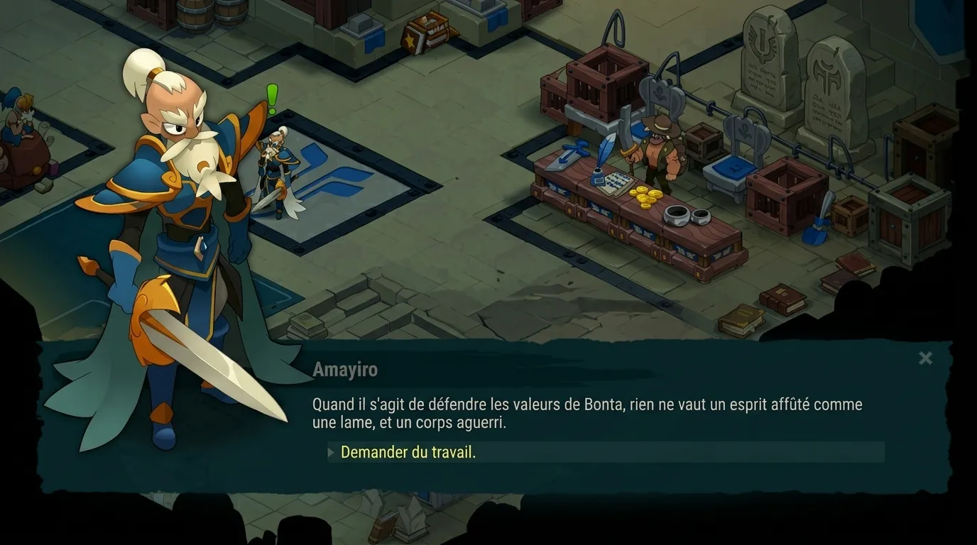 Personnage guerrier avec épée dans jeu vidéo isométrique