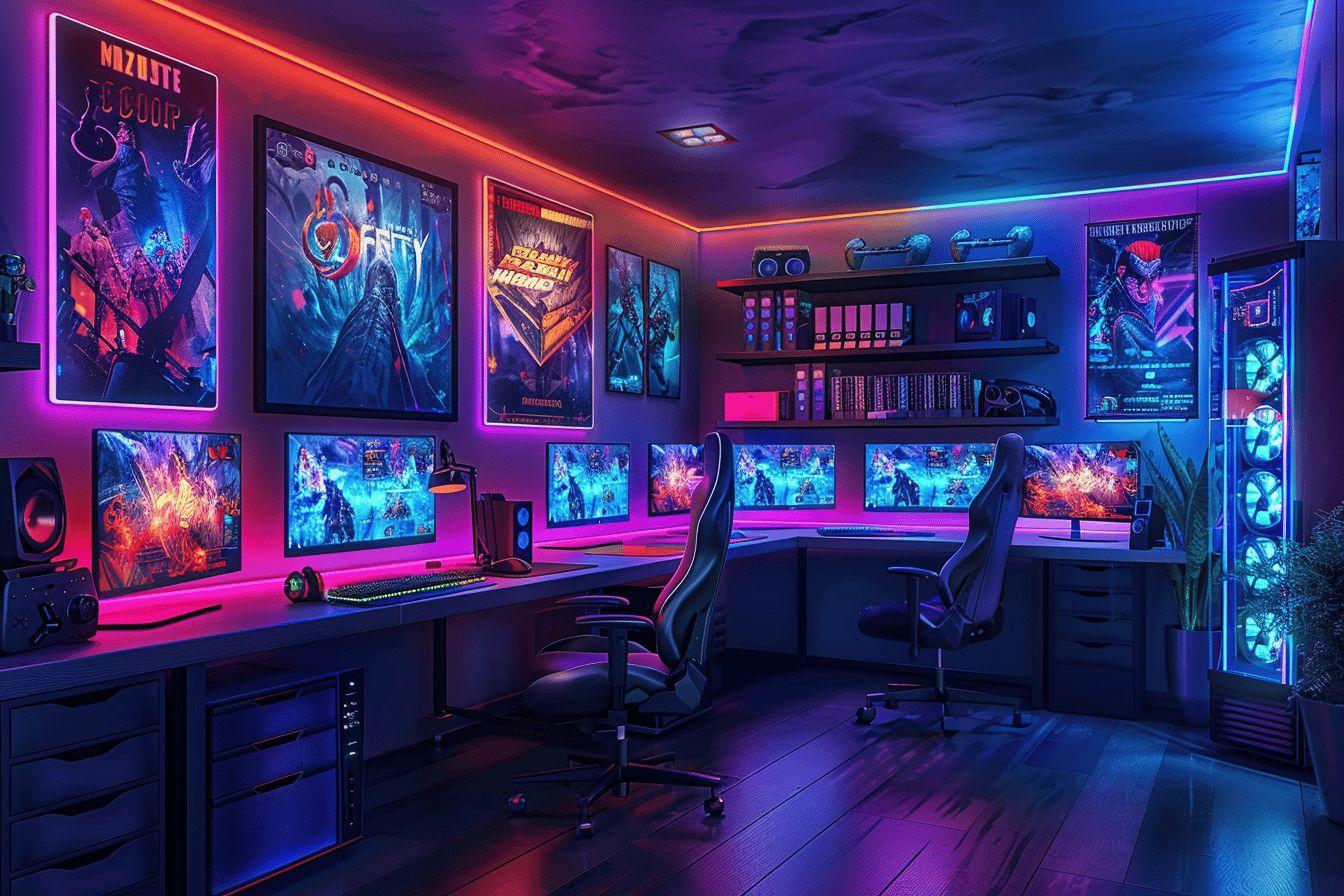 Setup gaming chambre : idées, déco et meubles pour aménager votre salle de jeux