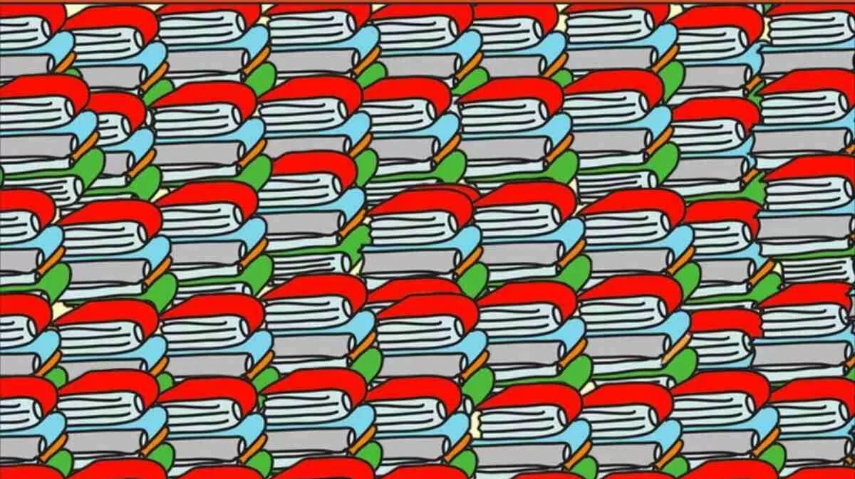 Test d'illusion optique : seuls 1% des esprits les plus vifs peuvent repérer le crayon caché parmi les livres en 5 secondes !