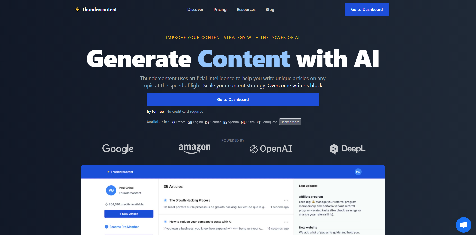 Thundercontent : Test, Avis, Prix, Fonctionnalités & Guide d'utilisation