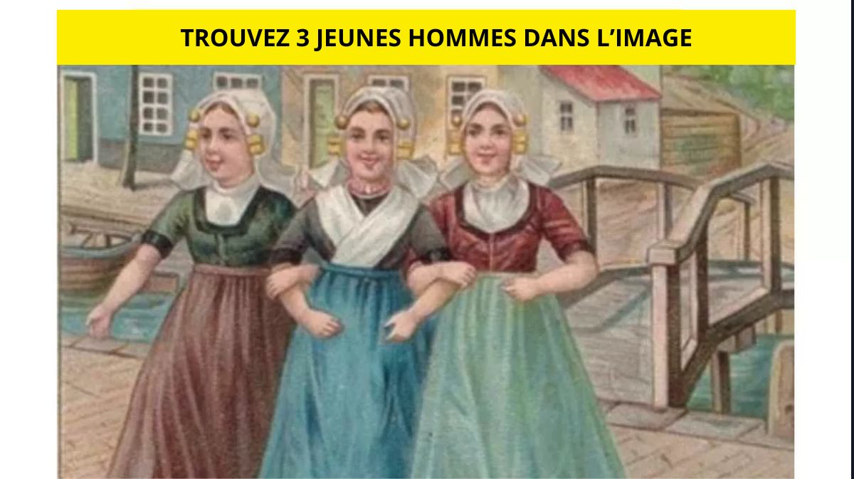 Tout le monde peut voir 3 belles femmes mais seul 1% des génies peut trouver 3 jeunes hommes cachés dans l'image en 9 secondes !