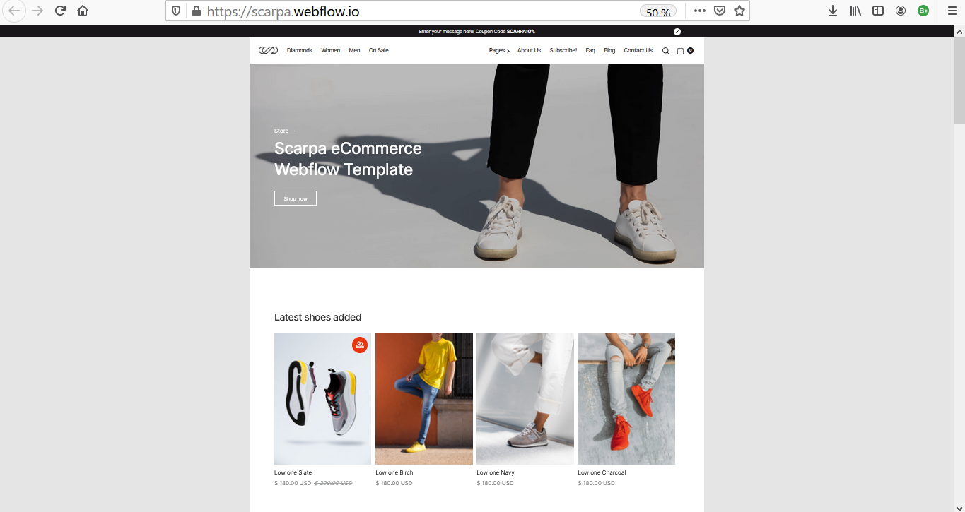 site contruit à partir de l'outil