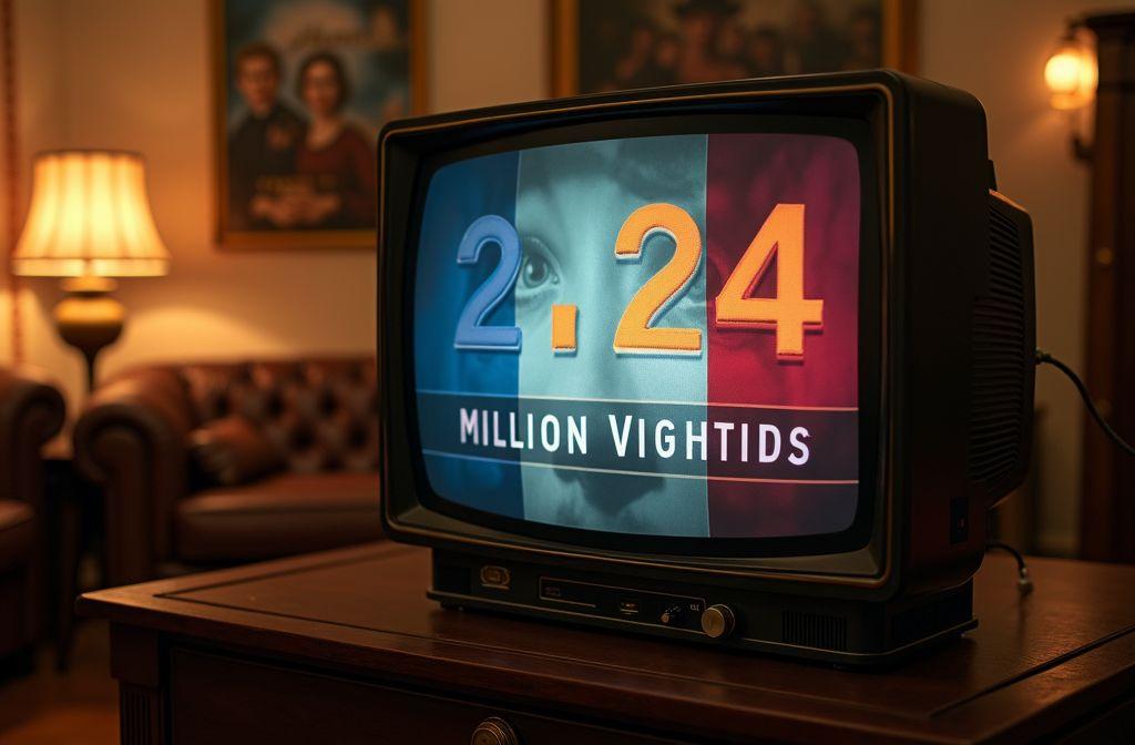 &Eacute;cran r&eacute;tro avec chiffres color&eacute;s et texte sur fond sombre